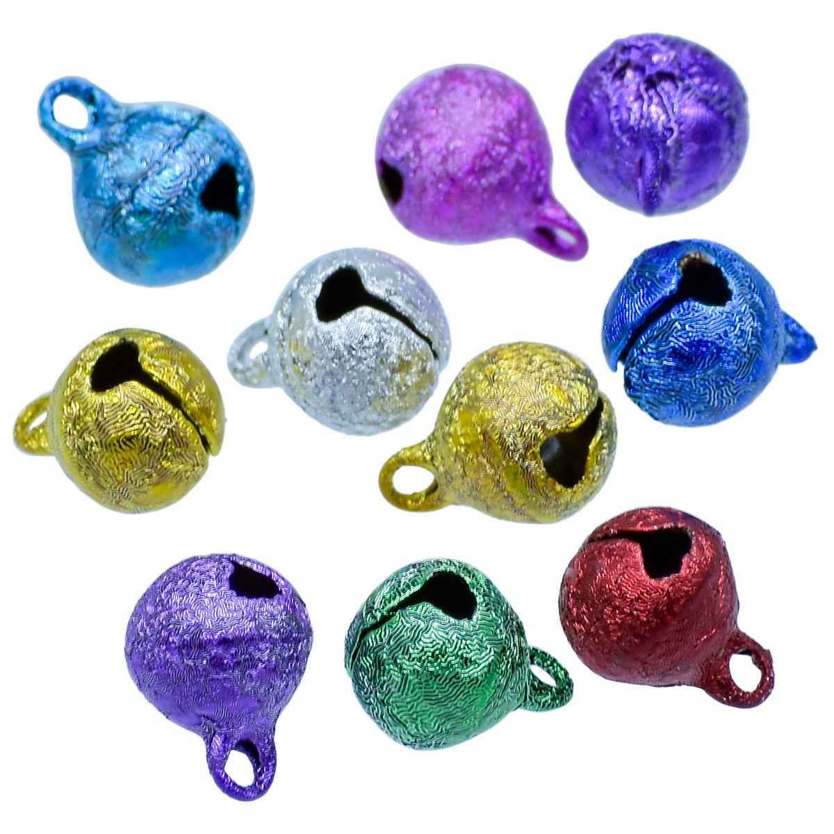 Mini Metal Bells Dark Polish Colour 8MM 10 Pc JMMB17