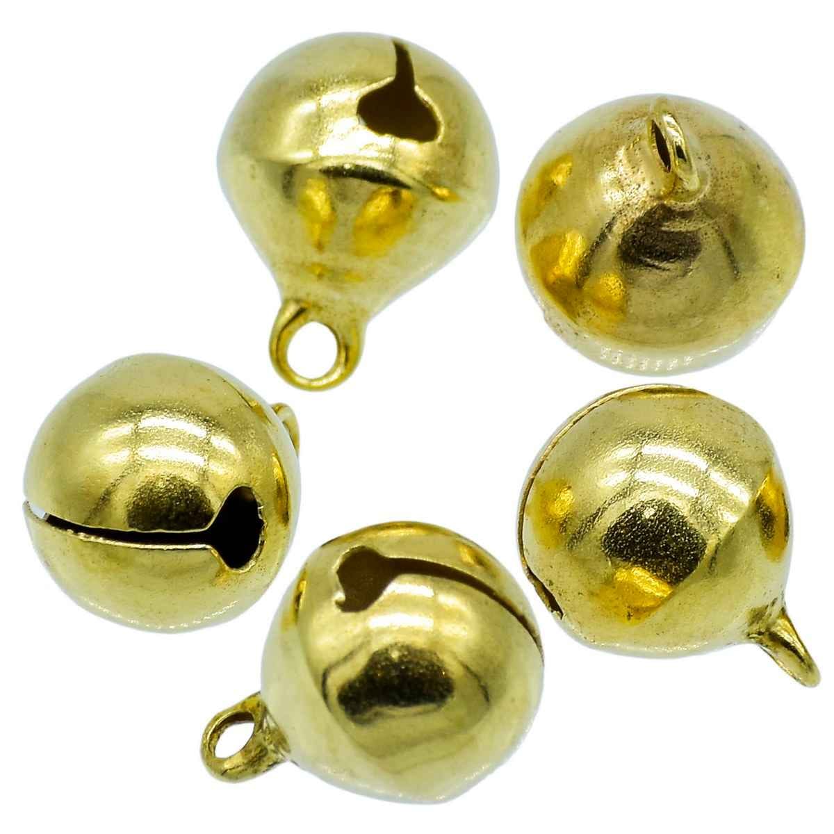 Mini Metal Bells Golden 12MM 5 Pc JMMB25