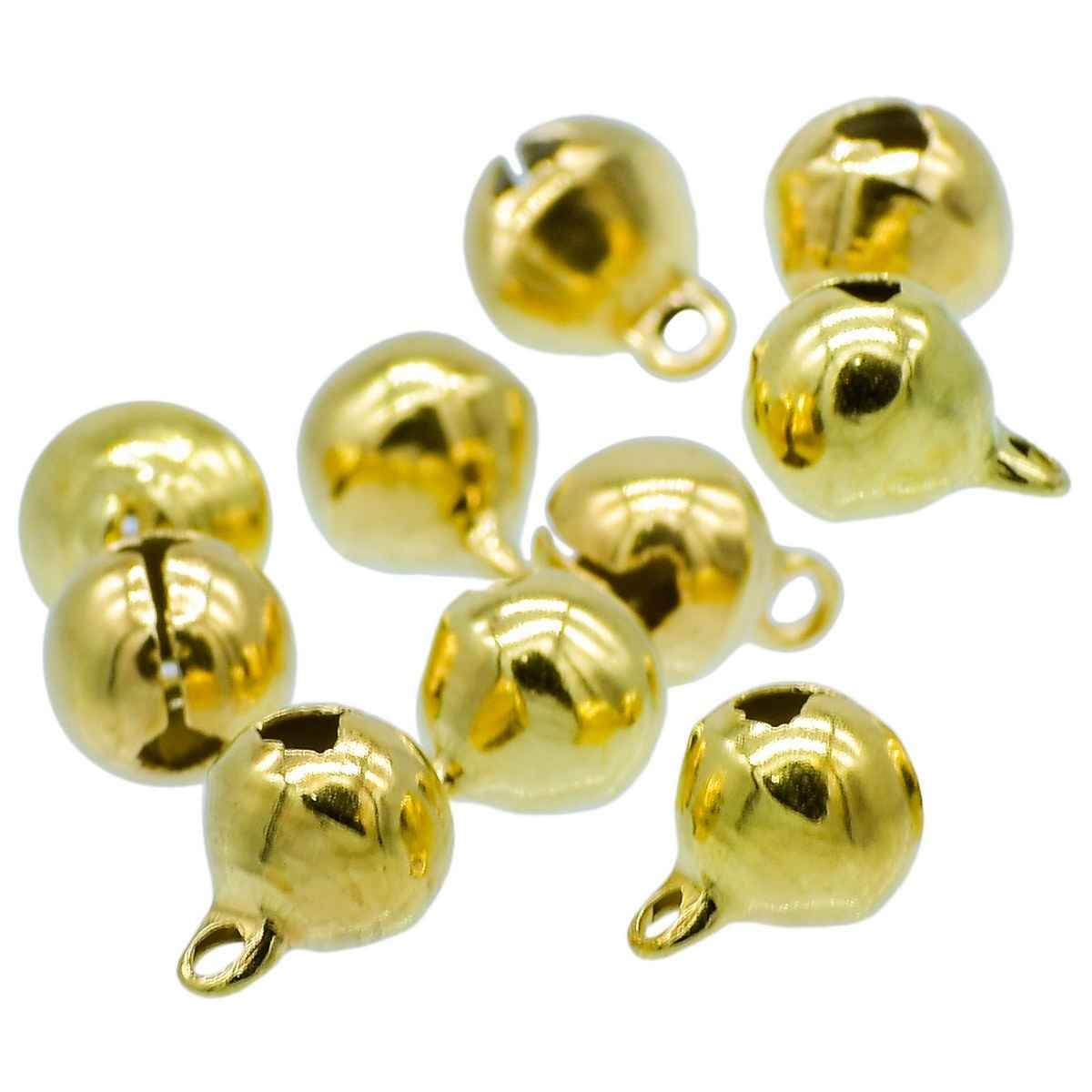 Mini Metal Bells Golden 8MM 10 Pc JMMB23