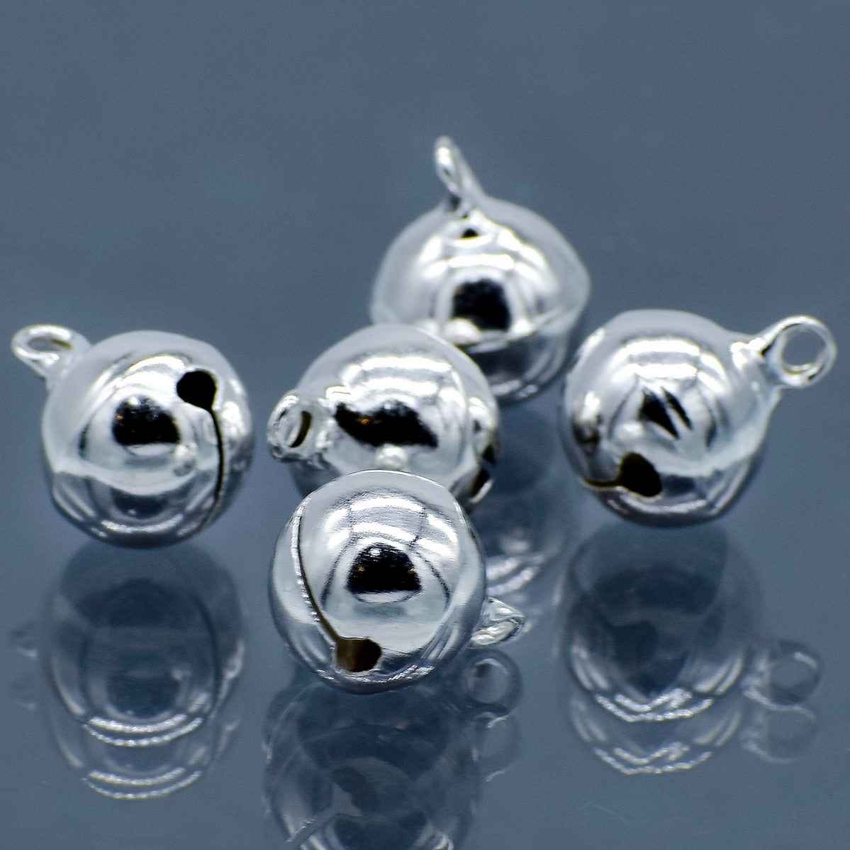 Mini Metal Bells Silver 14MM 5 Pc JMMB32