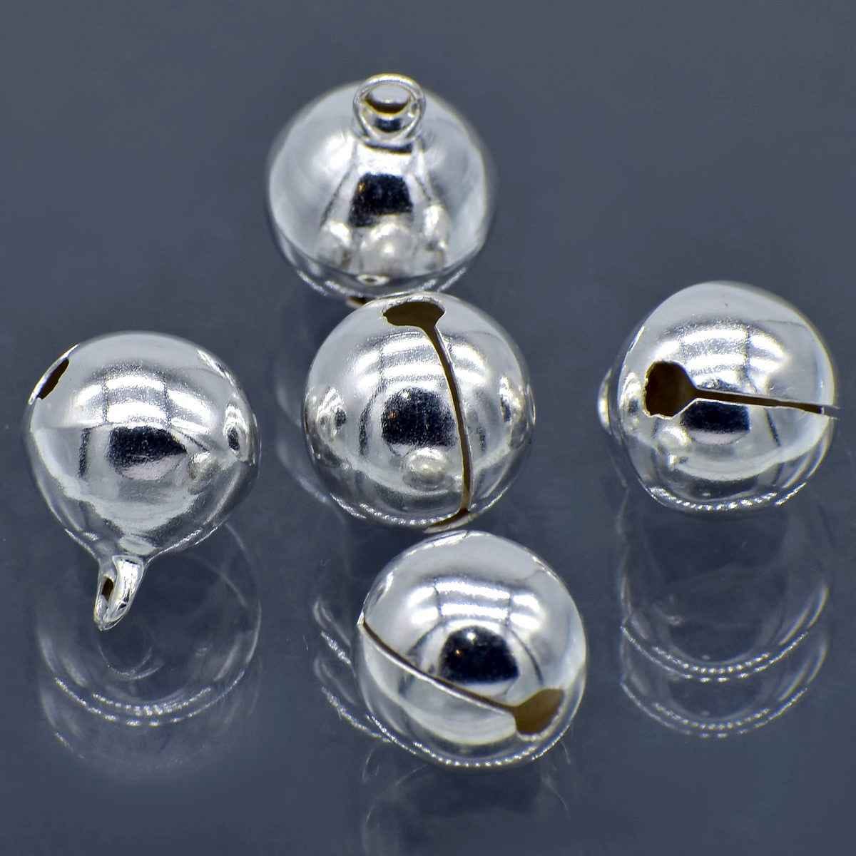 Mini Metal Bells Silver 16MM 5 Pc JMMB33