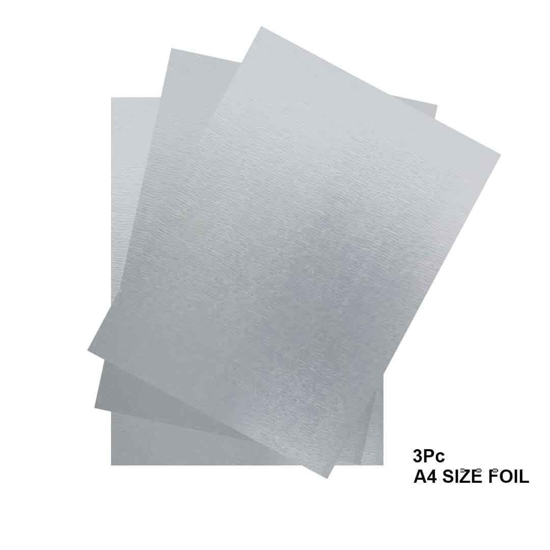 A4 Silver Art Foiling Paper 3pcs RAW1681