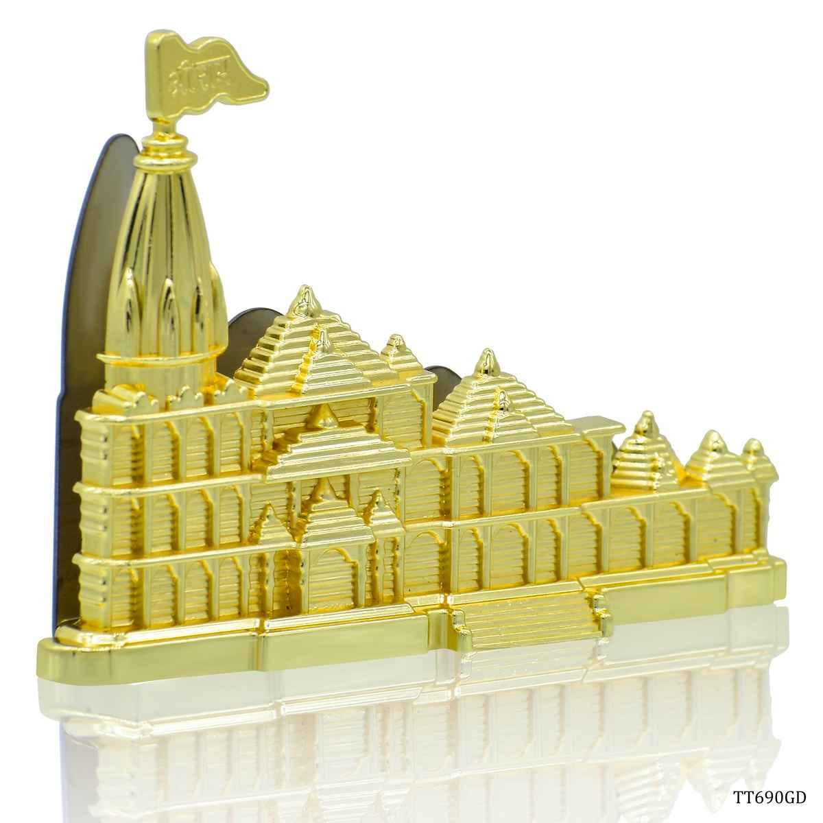 Table Top With Card Holder Ram Mandir Gold TT690GD