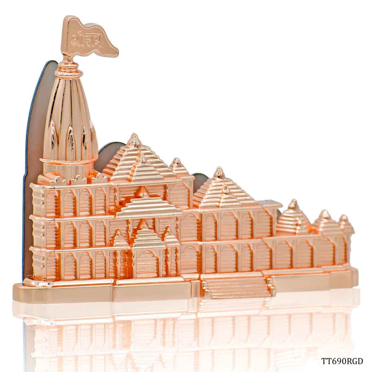 Table Top With Card Holder Ram Mandir Rosh Gold TT690RGD