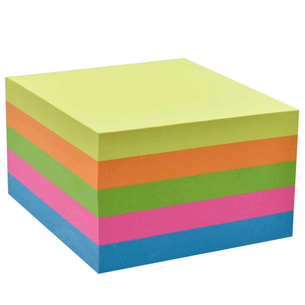 Neon Color Paper Cube Pad 250 Sheets 3x3 Inch JNCP00