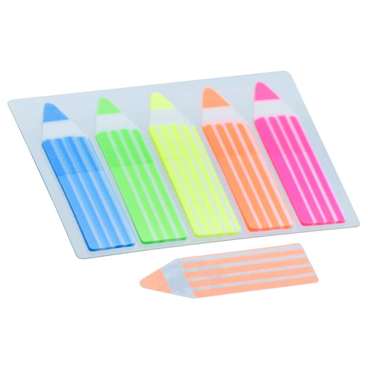 Sticky Note Arow Pencil Neon 5 Colour 100 Sheets JSNA04