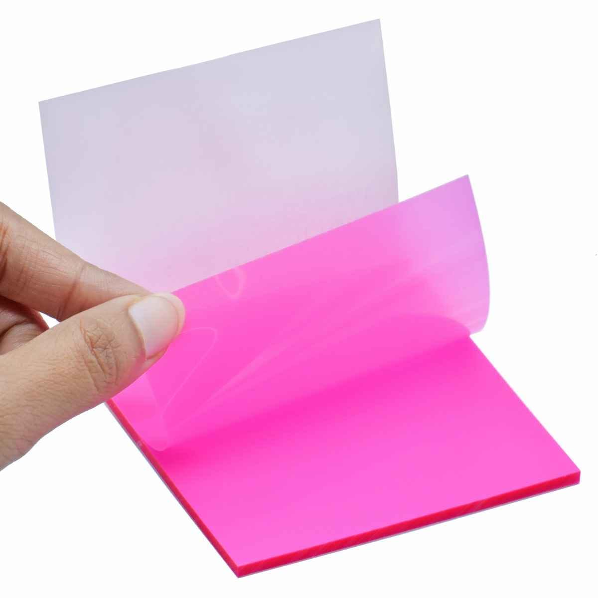 Transparent Sticky Note 50 Sheet 3X3 Pink JTSN3X3PK