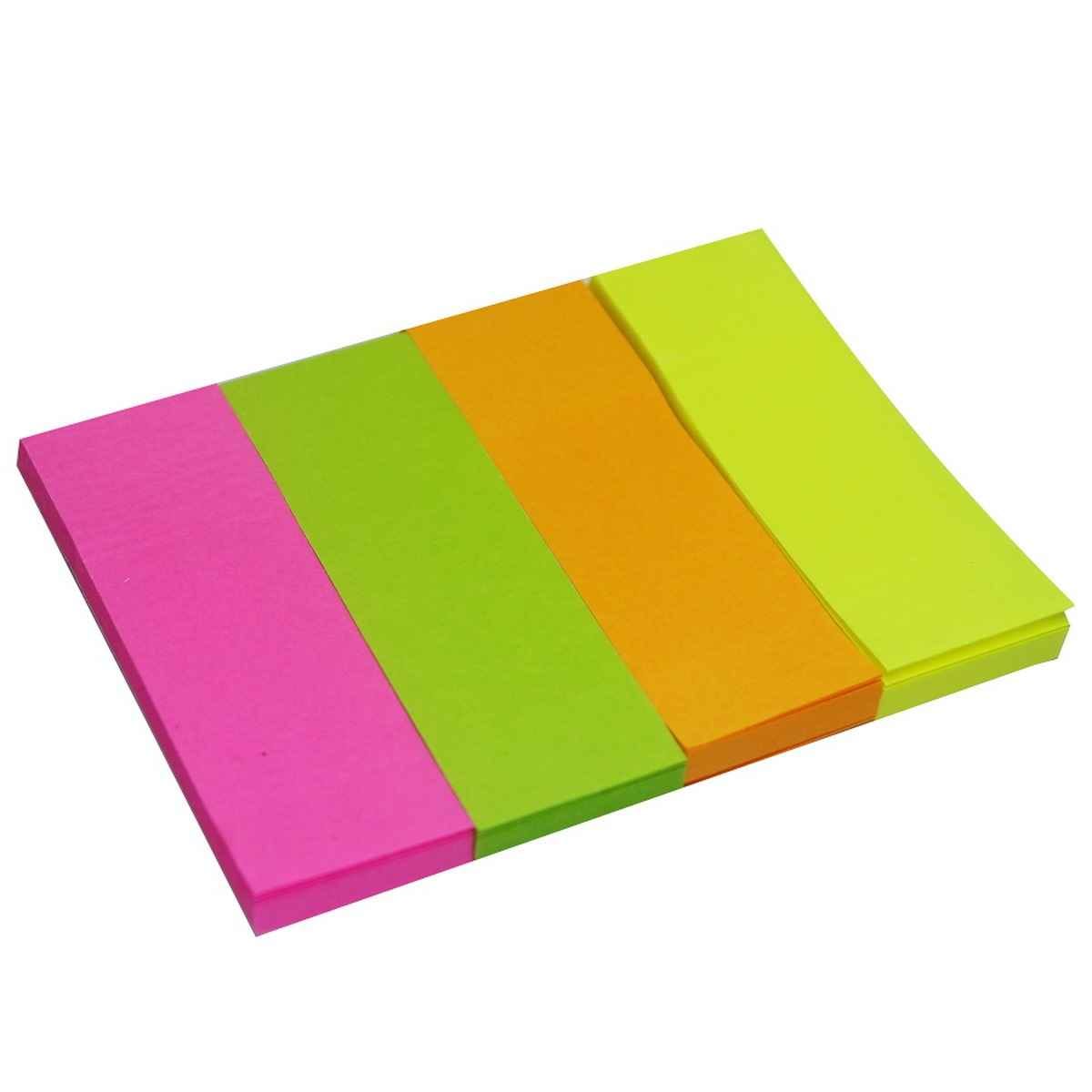 Sticky Note Pad Neon Colours 25X76MM 200Sheet 1X3X4 344