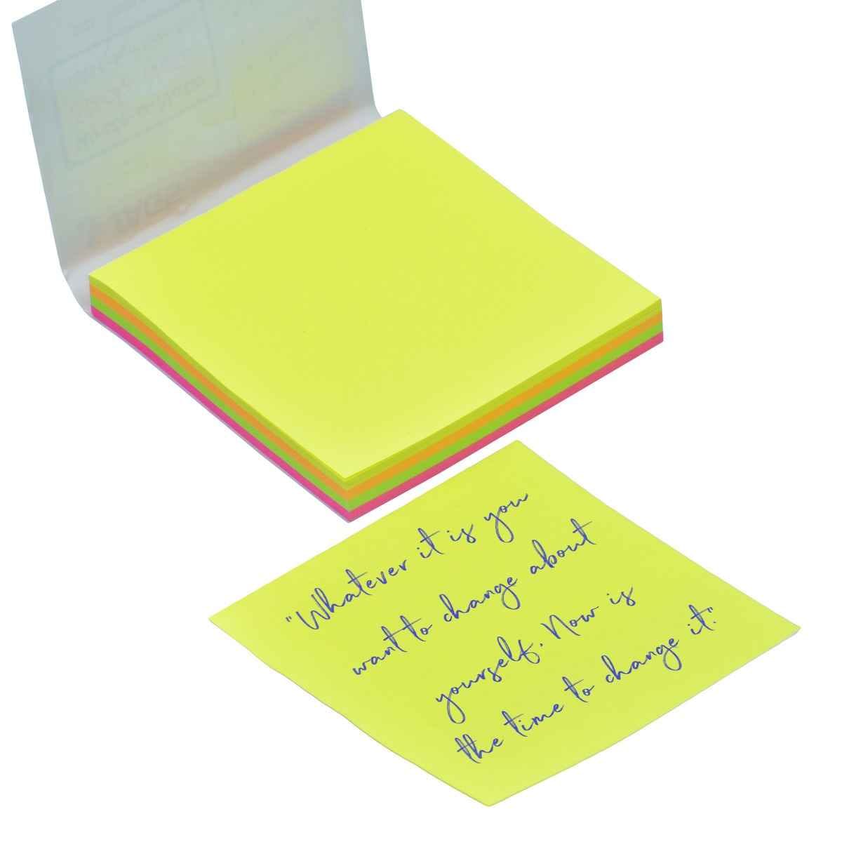 Sticky Note Pad Neon Multi Colour 100Sheet 3X3Inch 303M