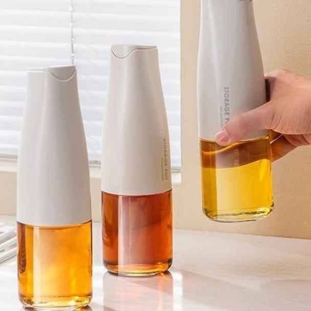 Glass Oil Dispenser Bottle, 500ml Automatic Opening