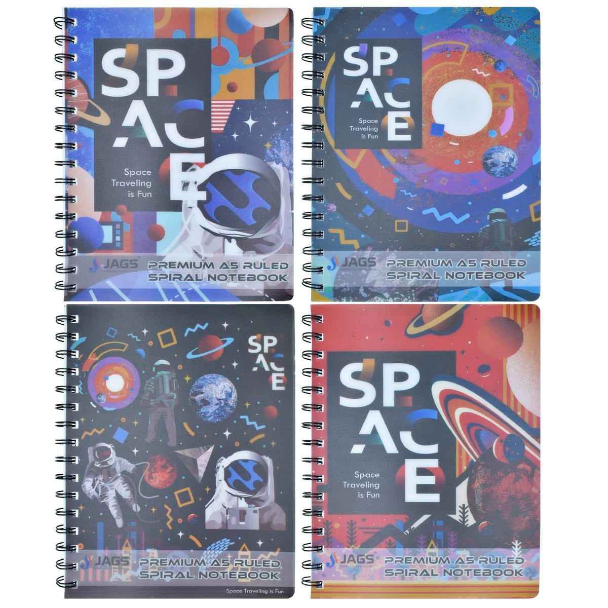 Spiral Notebook Space Vector Abstract 160Page JPSNA500
