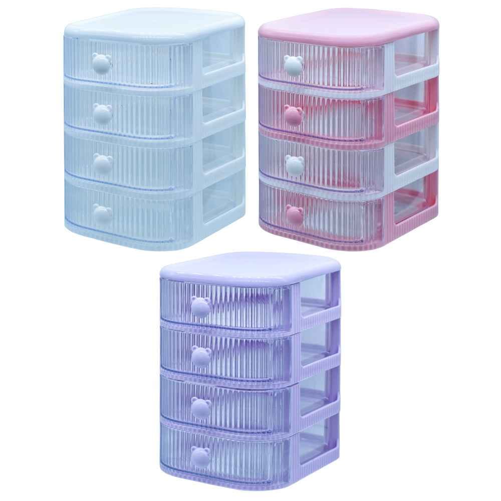 Plastic Pen Stand Fancy 4 Drower MM8606