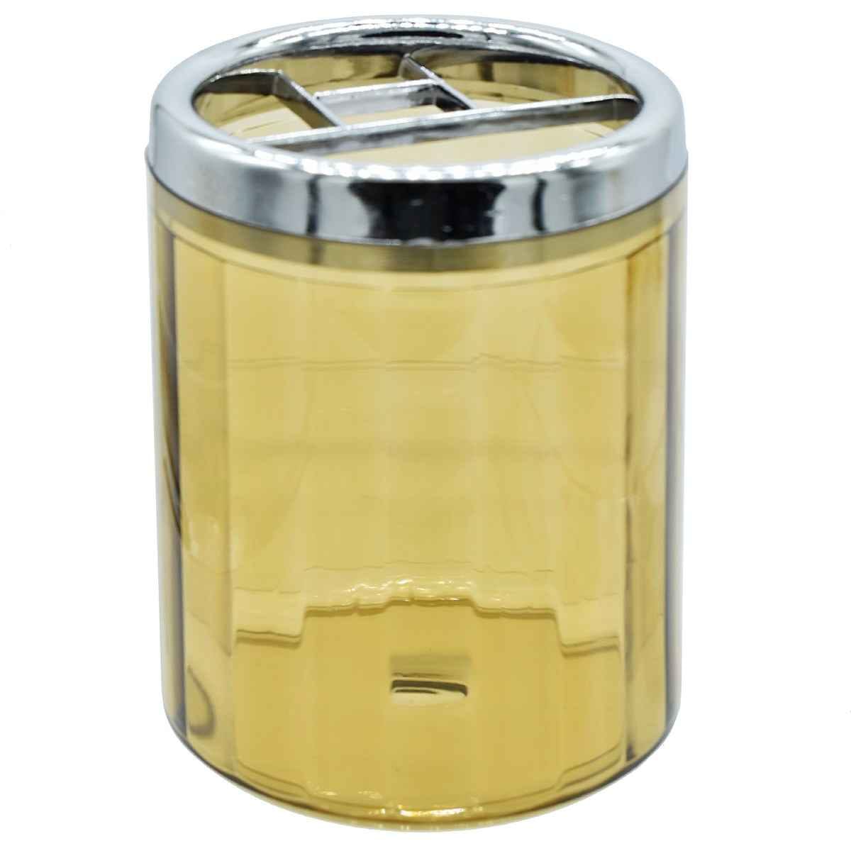 Plastic Pen Stand Round Transpernt Colour JAGSPRT00