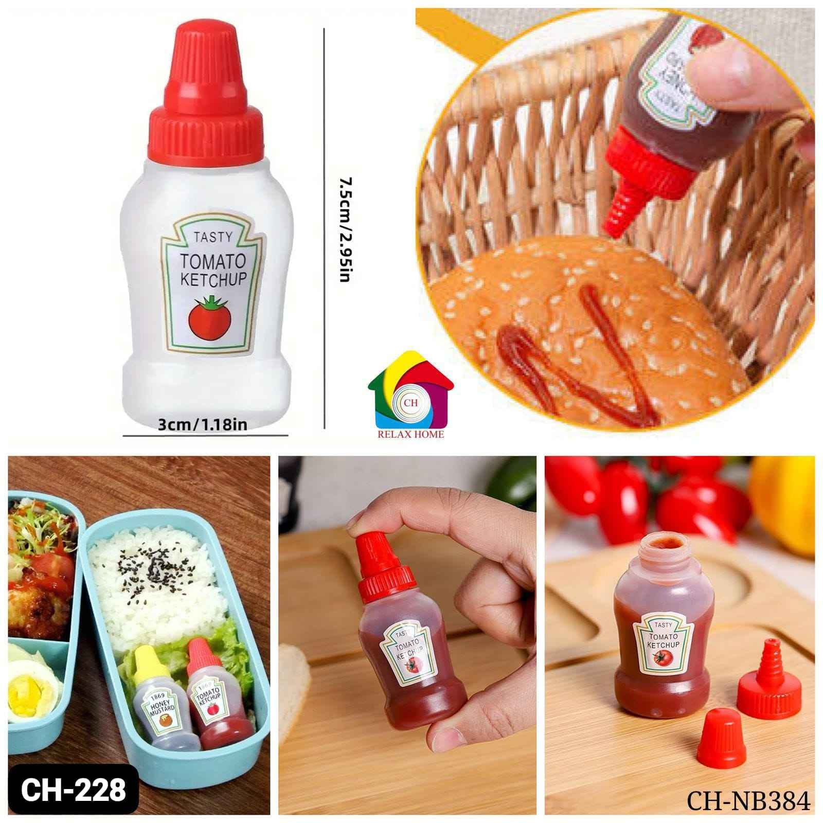 1pair Mini Sauce Bottle