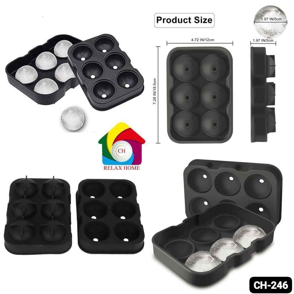 6pcs Silicone Ice Ball Tray
