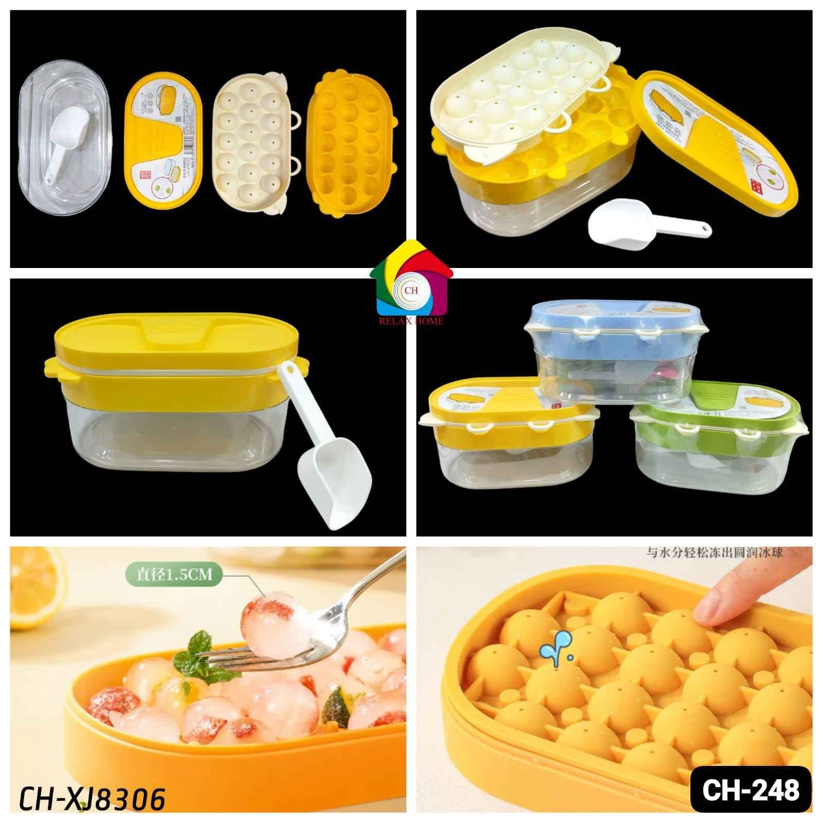 Ice Cube Tray with Lid And bin