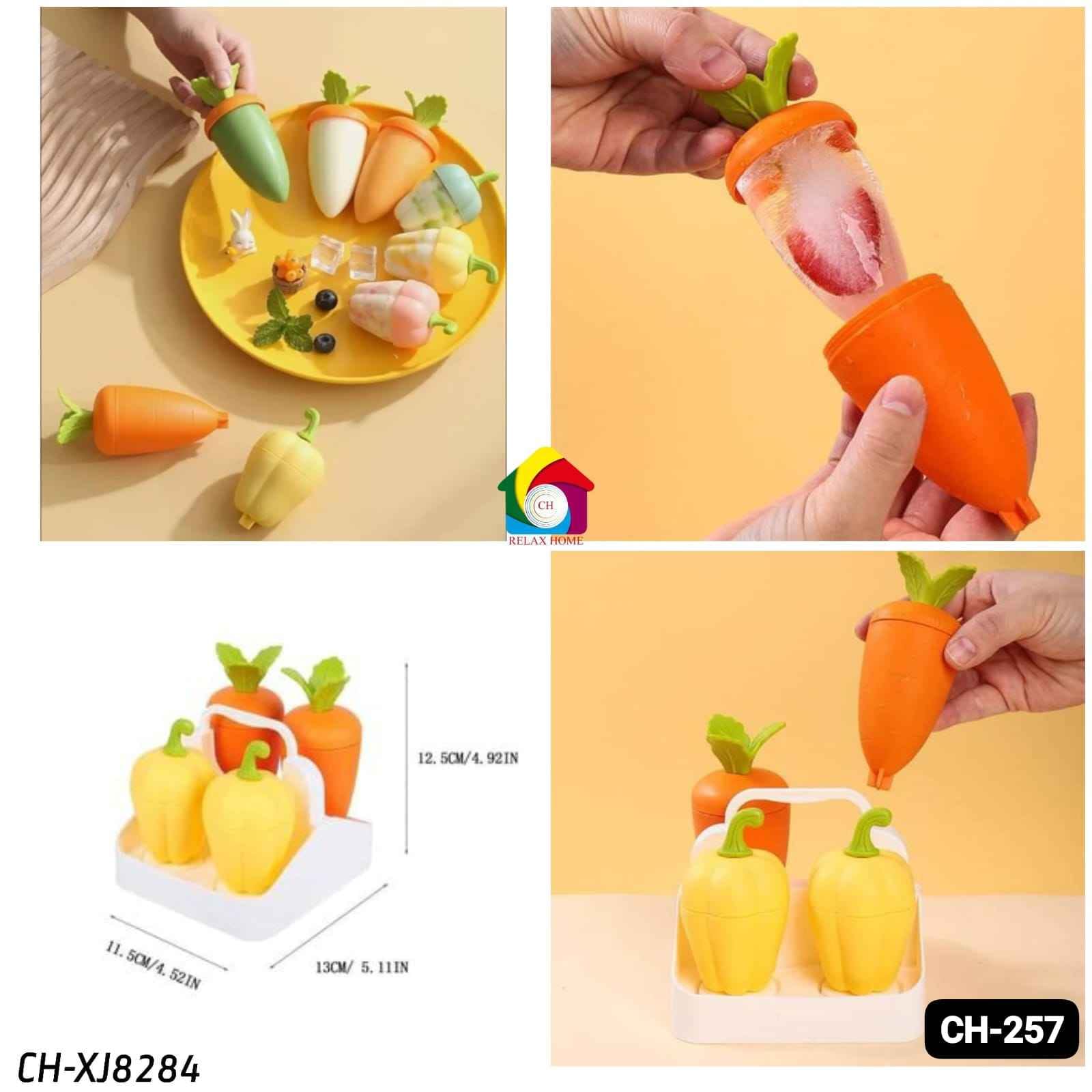 4pc Plastic Ice Pop Culfi Makers