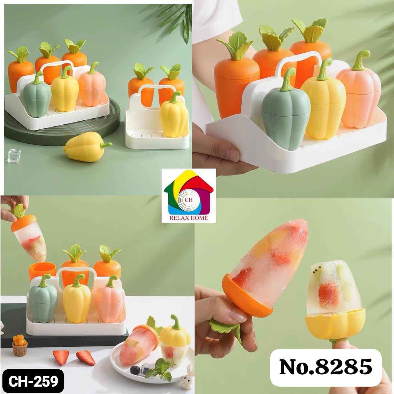 6pc Plastic Reusable Ice Pop Makers