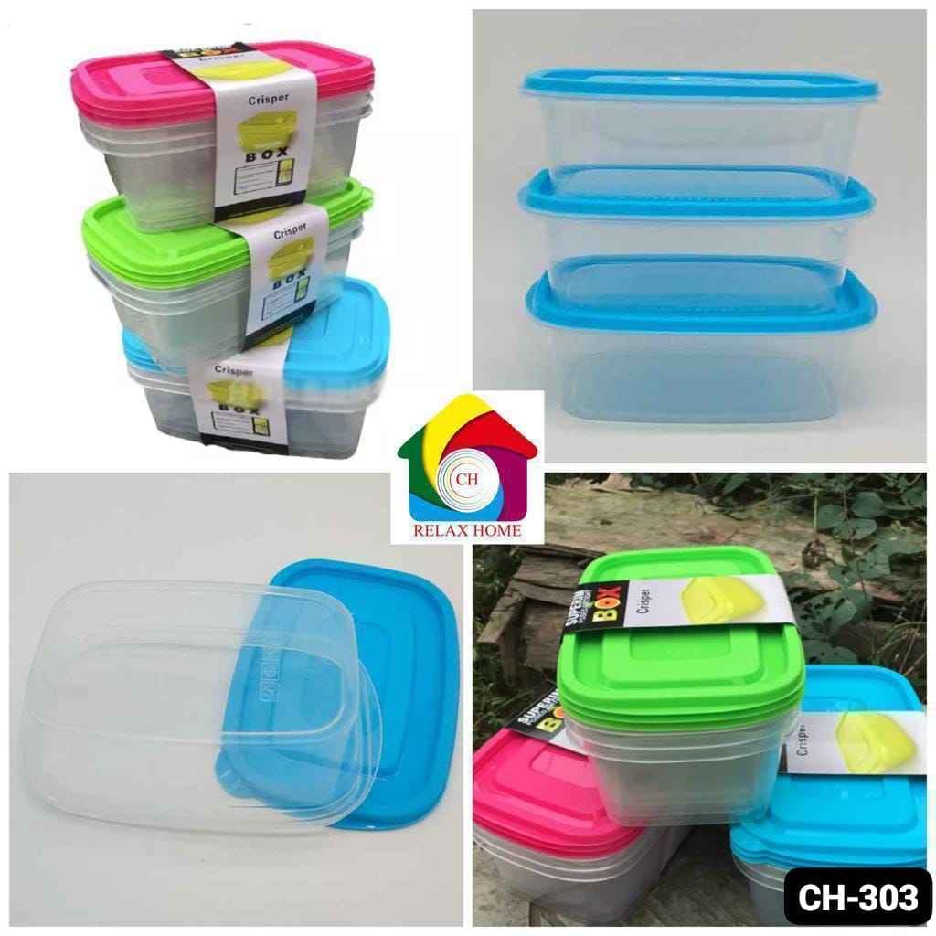 3pcs Plastic Food Storage Container