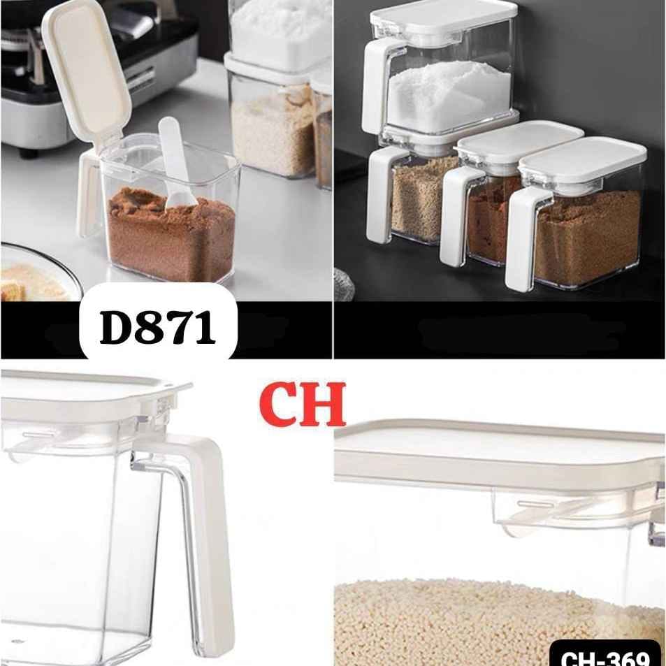 600ml Acrylic seasoning box with spoon