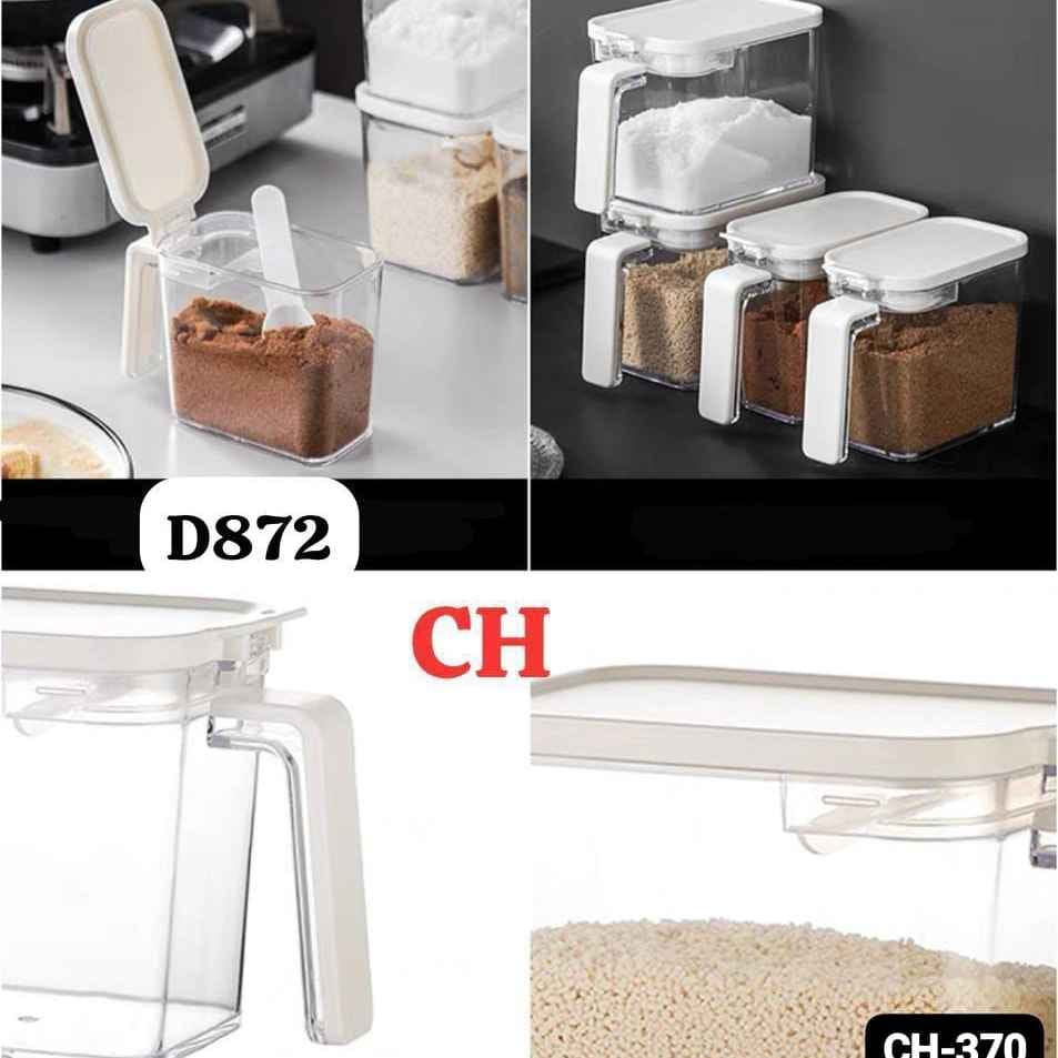 400ml Acrylic seasoning box with spoon