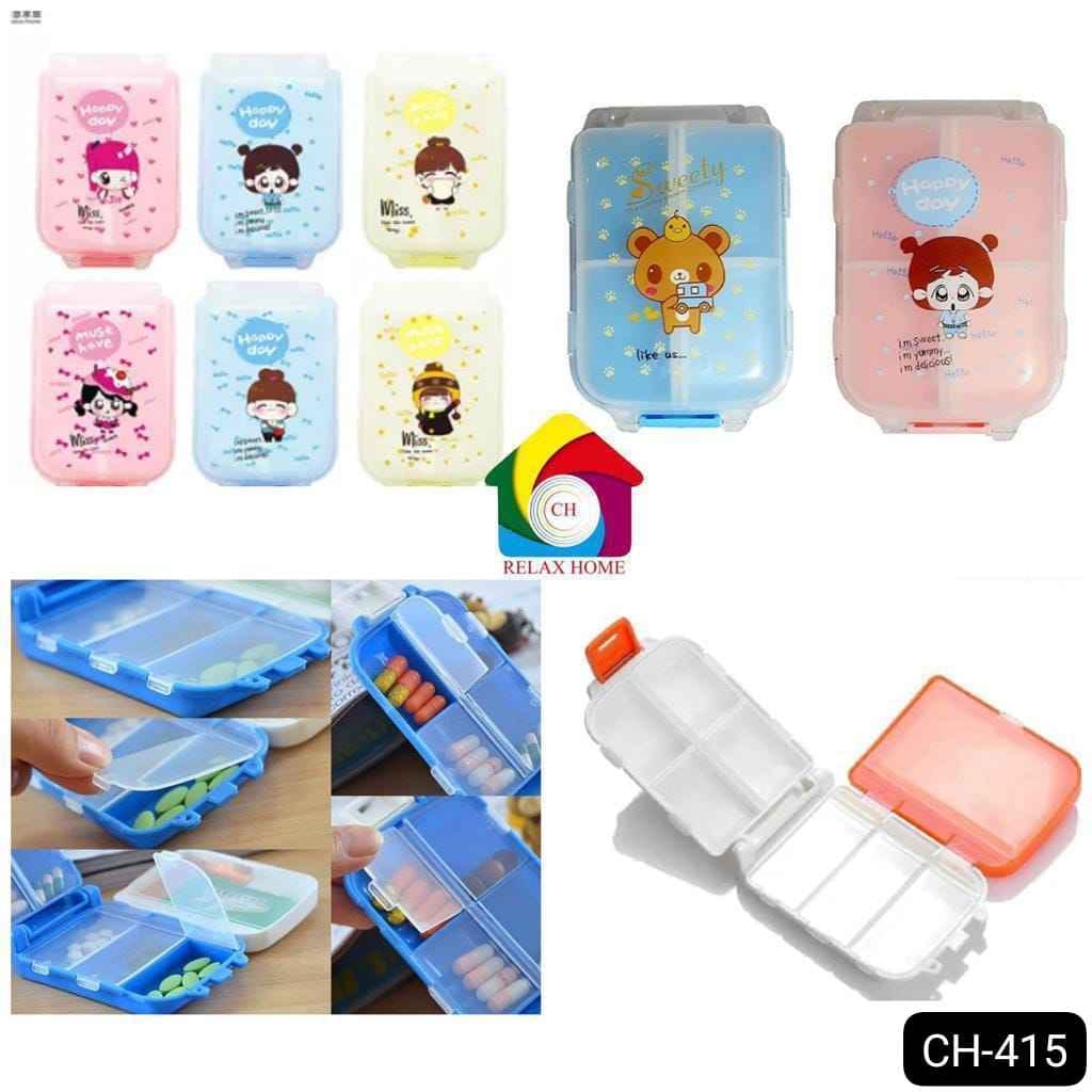 Plastic Cartoon Style Mini Pill Box