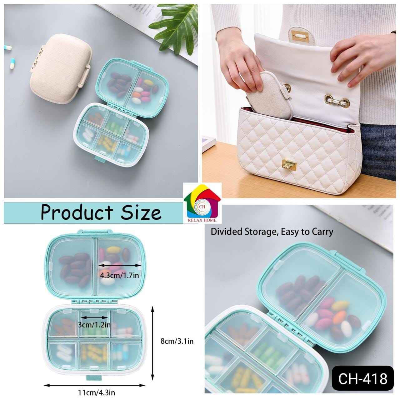 8 Compartment Pill Box