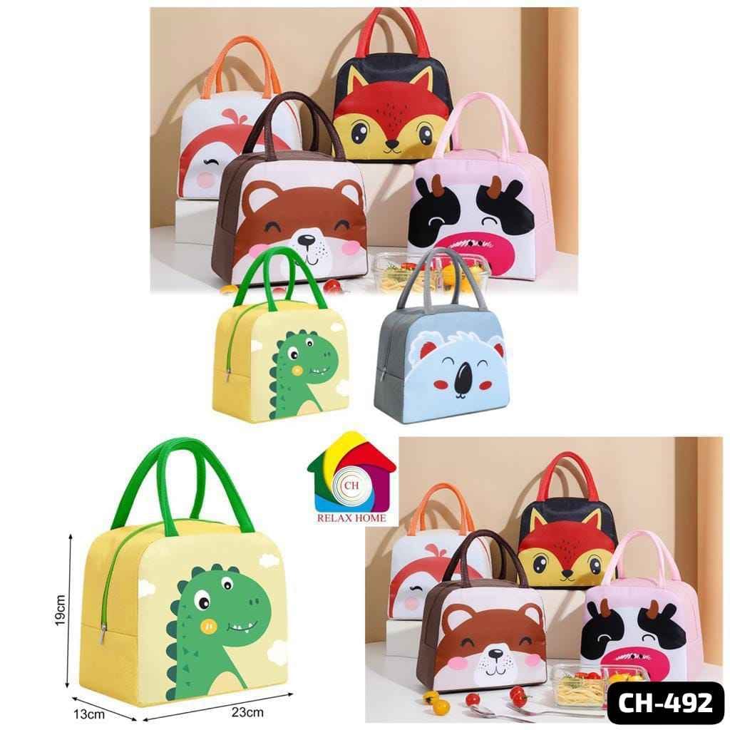 Cartoon Animal Print Lunch Bag