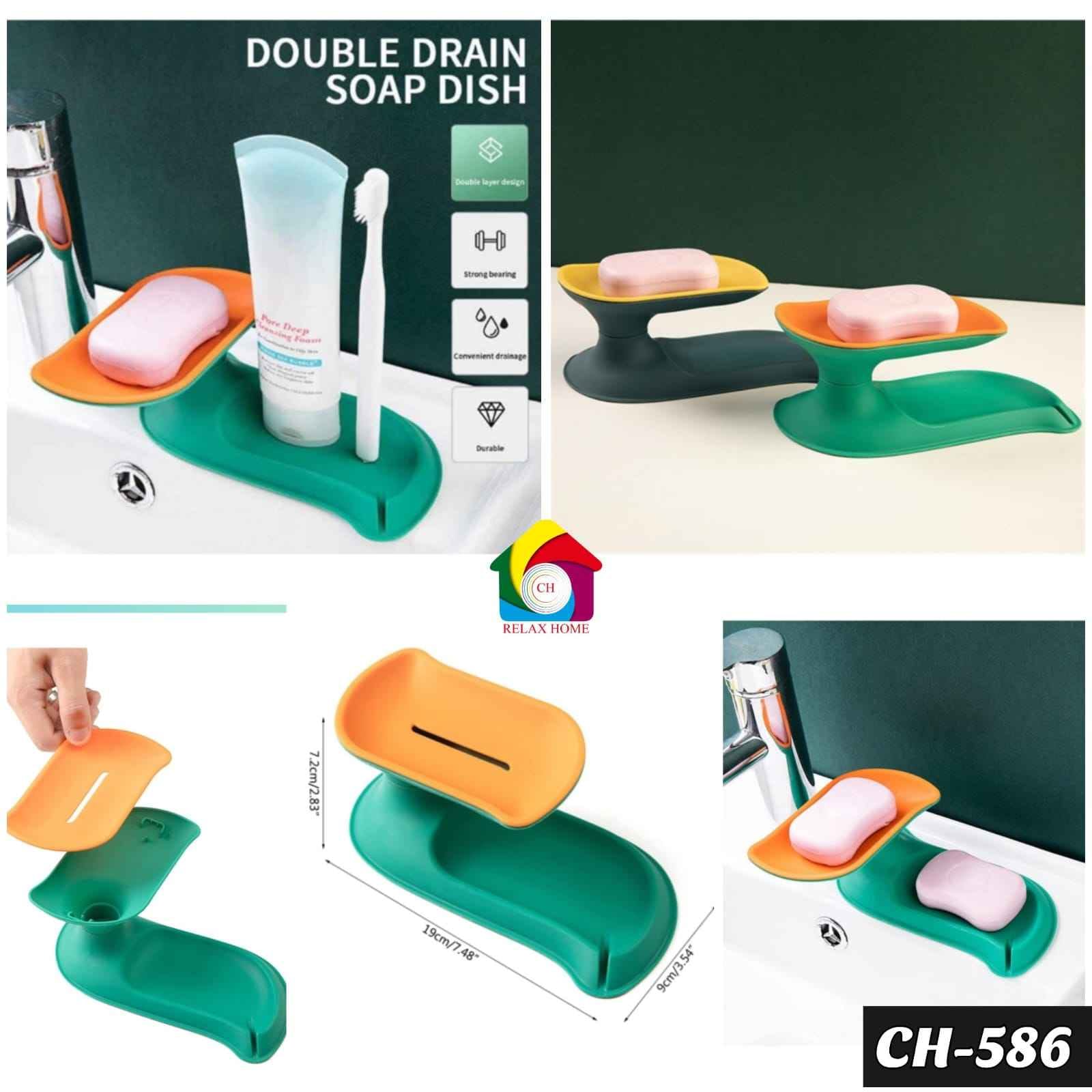 Double soap Dish holder stand