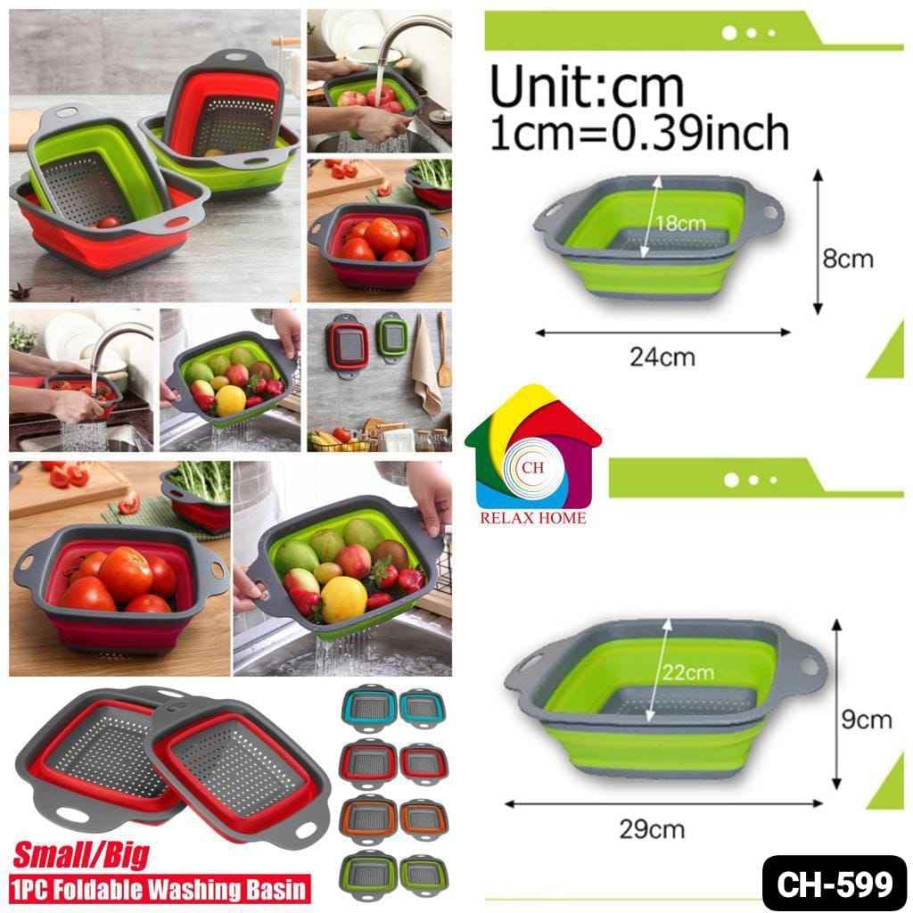 Silicone Square Vegitable Wash Basket
