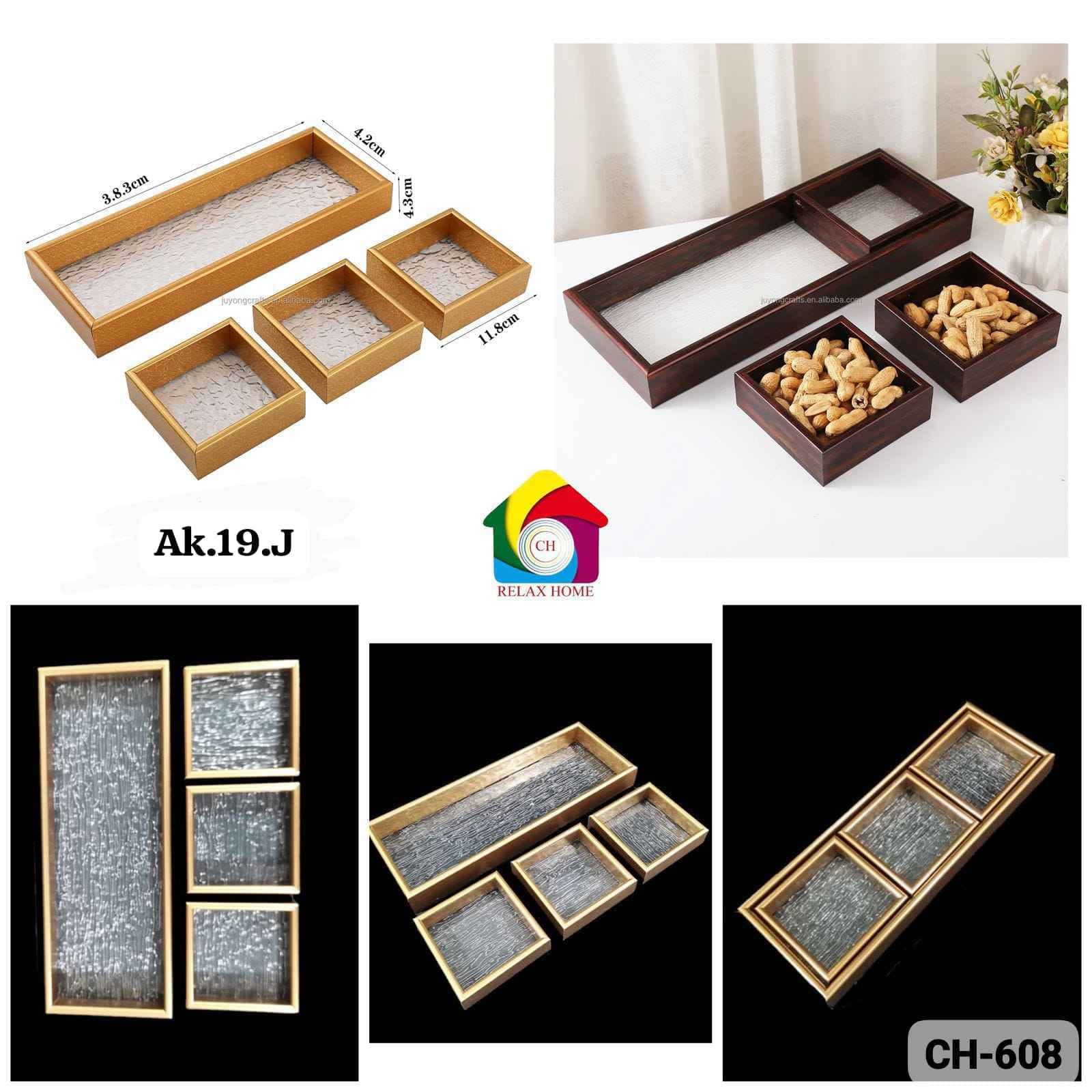 4Pcs Dry food candy tray