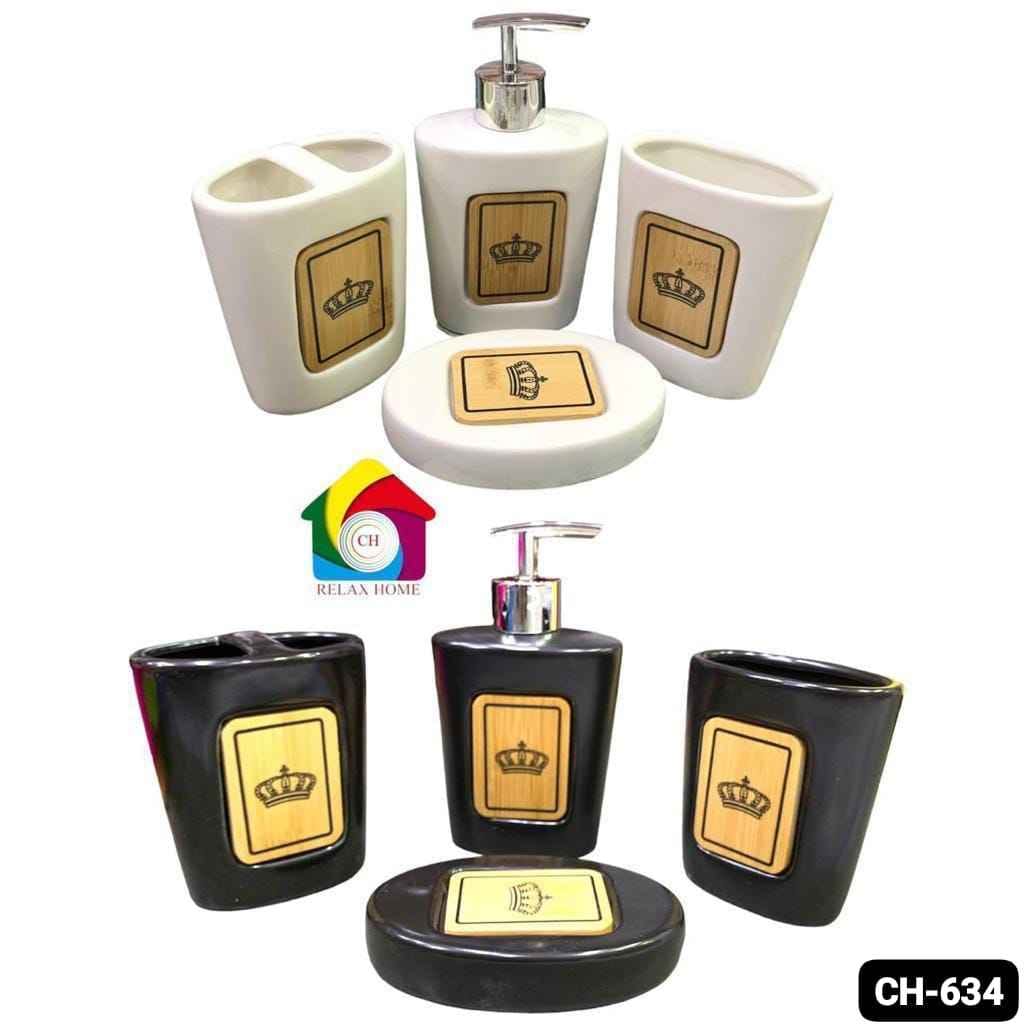 4pcs Ceramic Bathroom Set