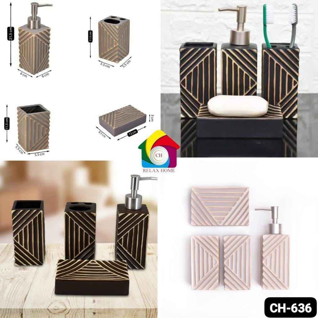 4pcs Ceramic Bathroom Set