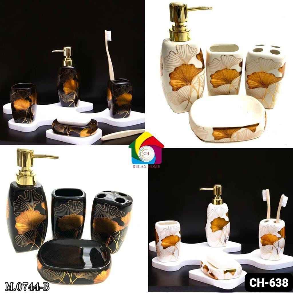 4pcs Ceramic Bathroom Set