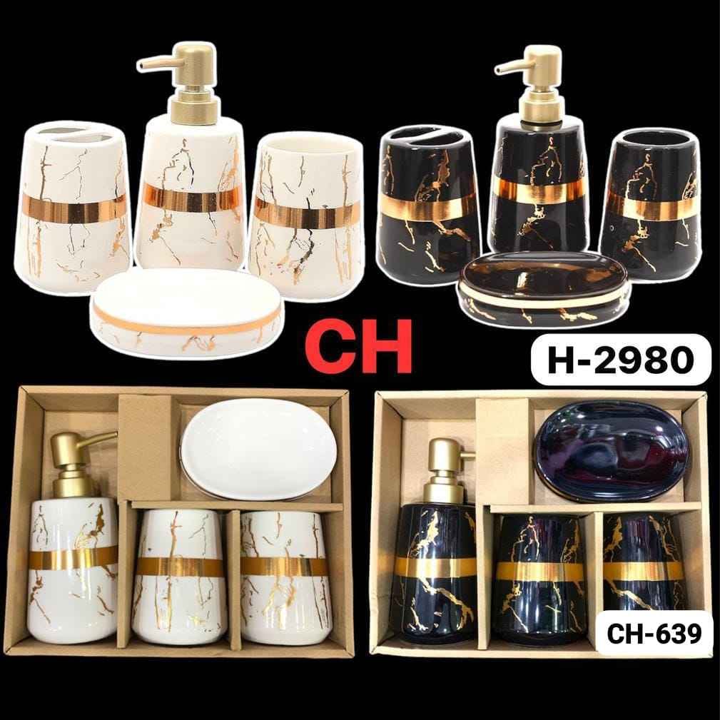 4pcs Ceramic Bathroom Set