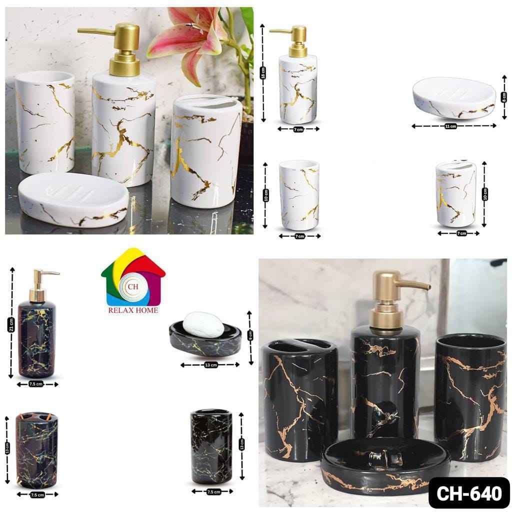 4pcs Ceramic Bathroom Set