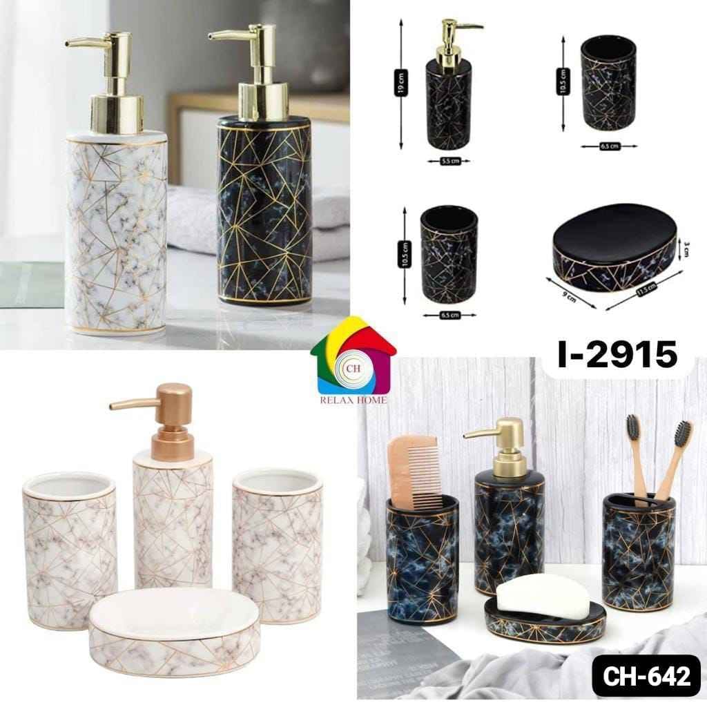 4pcs Ceramic Bathroom Set