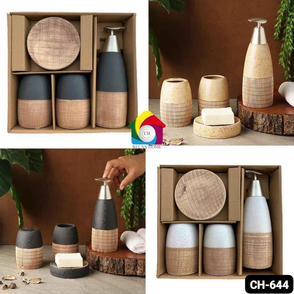 4pcs Ceramic Bathroom Set