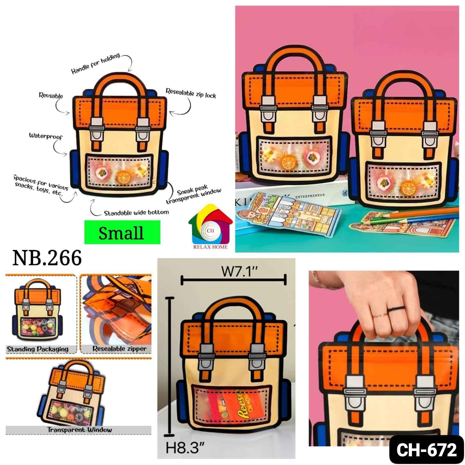 Small School Bag Shape Nut bag
