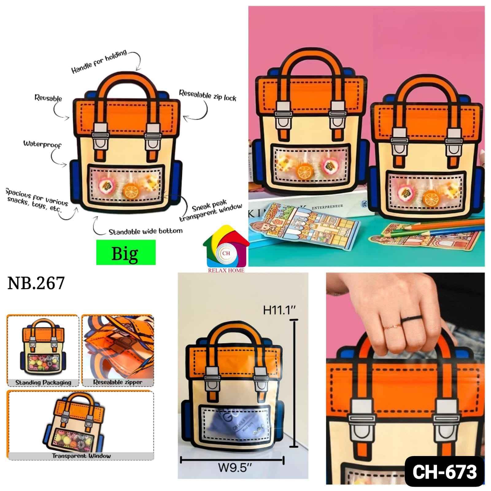 Big School Bag Shape Nut bag