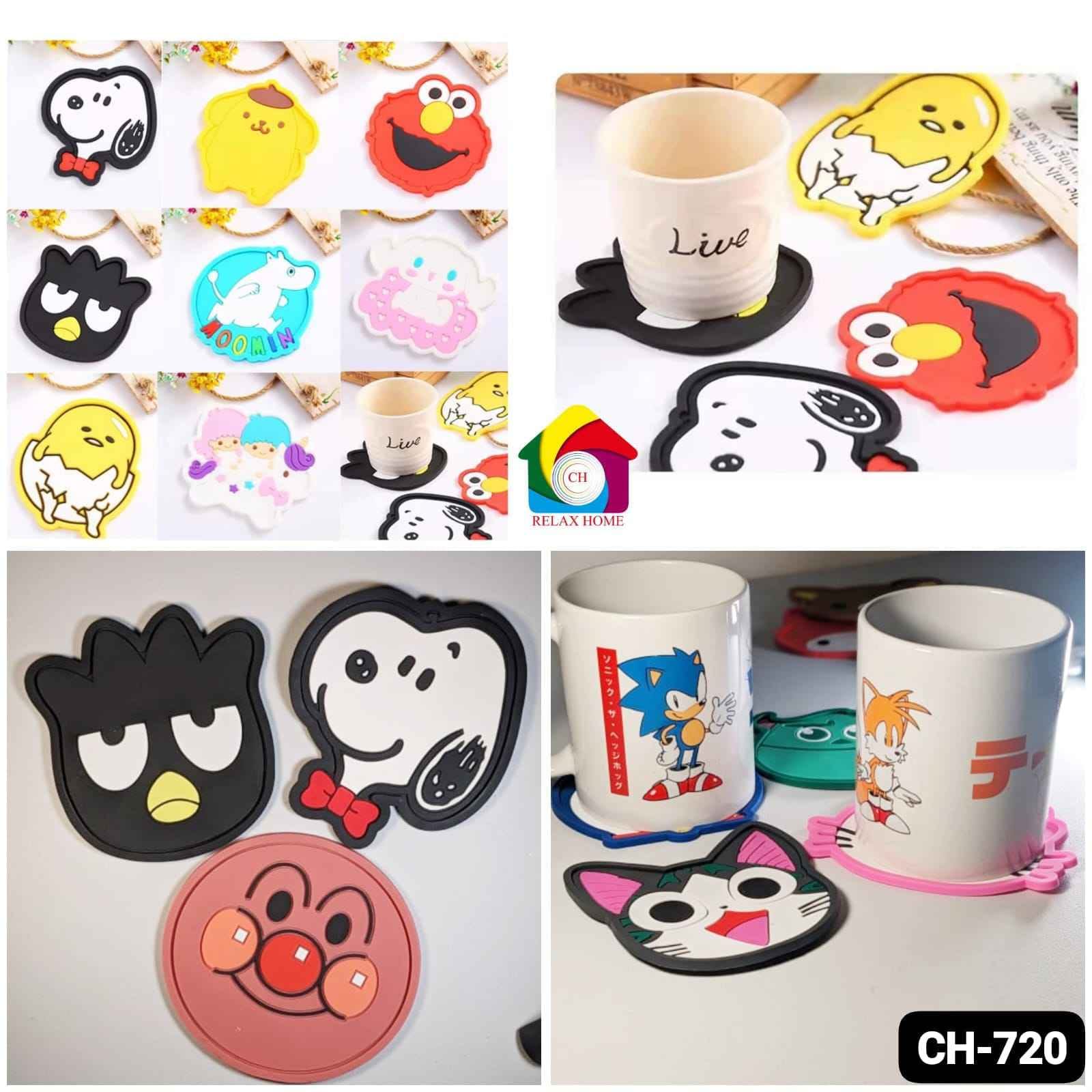 Cartoon Pvc Soft Rubber Coaster