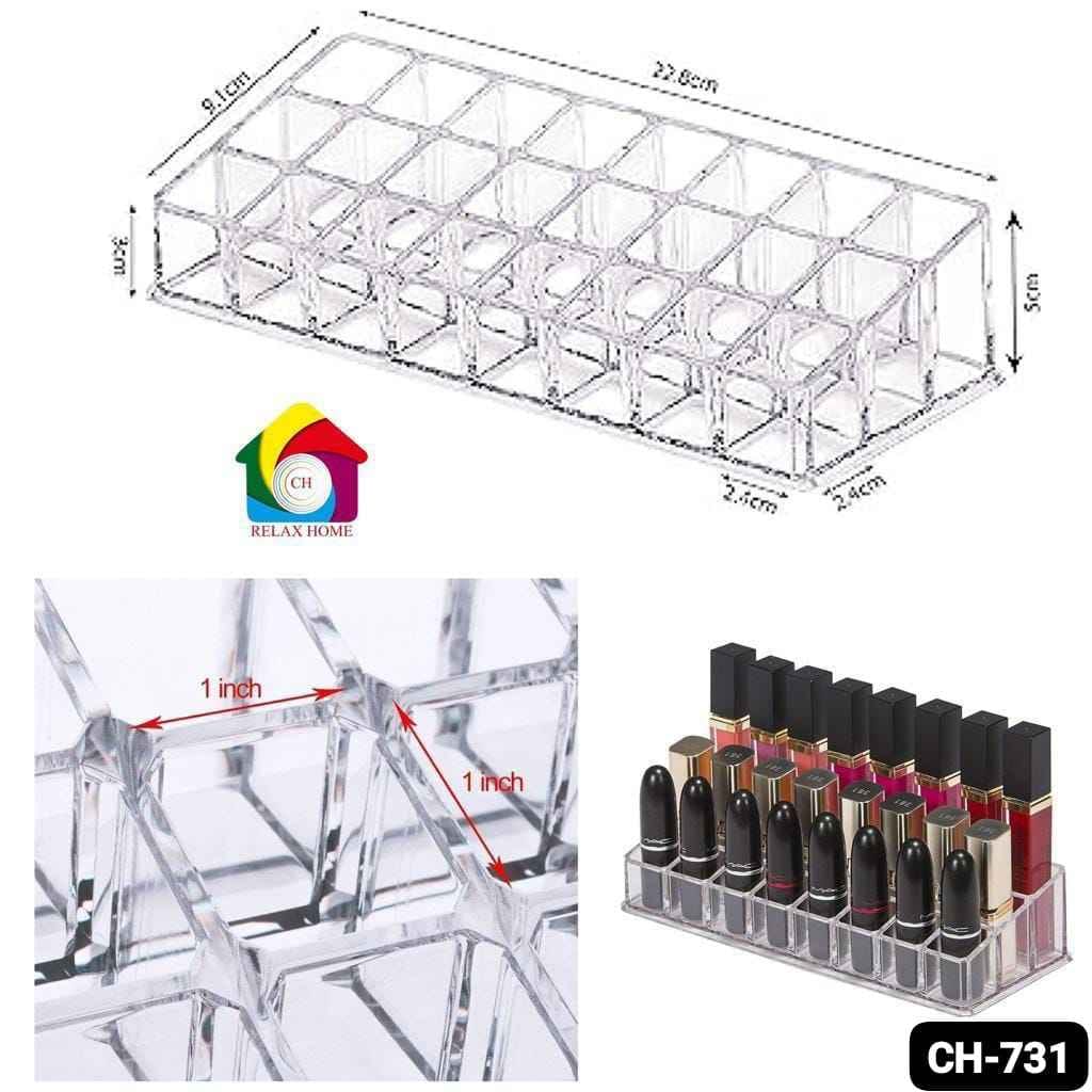 Acrylic 24 Compartment Lipstick Stand