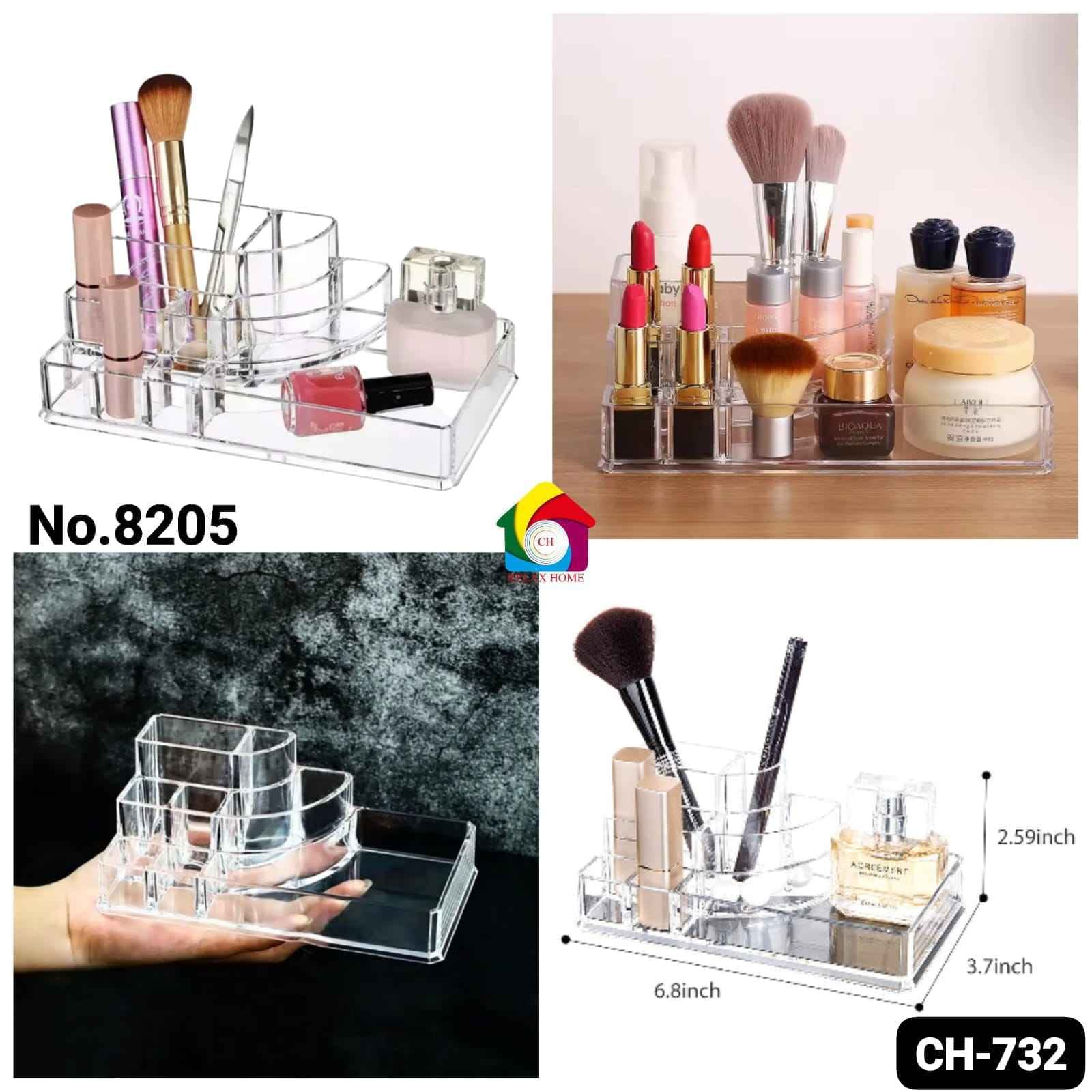 Acrylic 10 Compartment Lipstick Stand