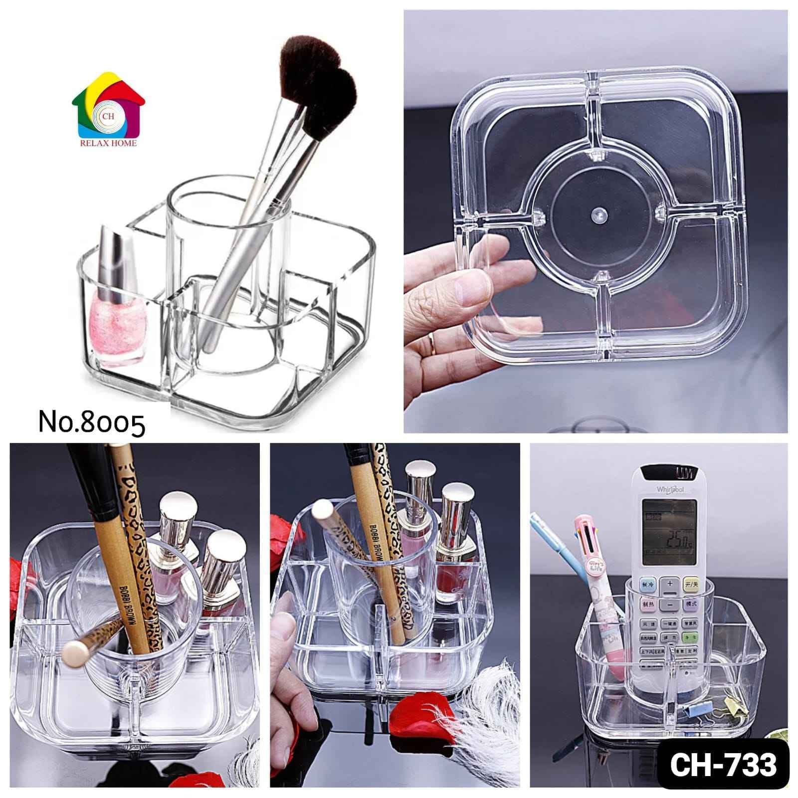 Acrylic 5 Compartment Lipstick Stand