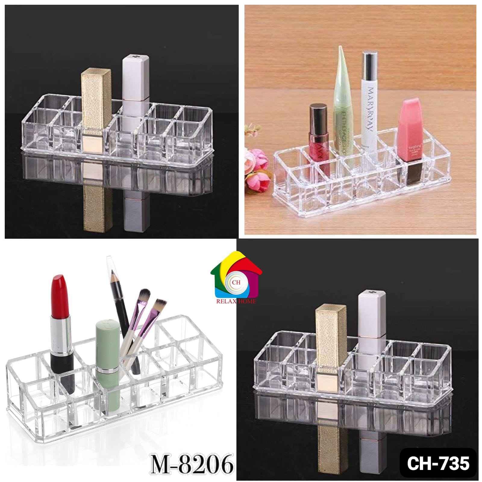 Acrylic 12 Compartment Lipstick Stand