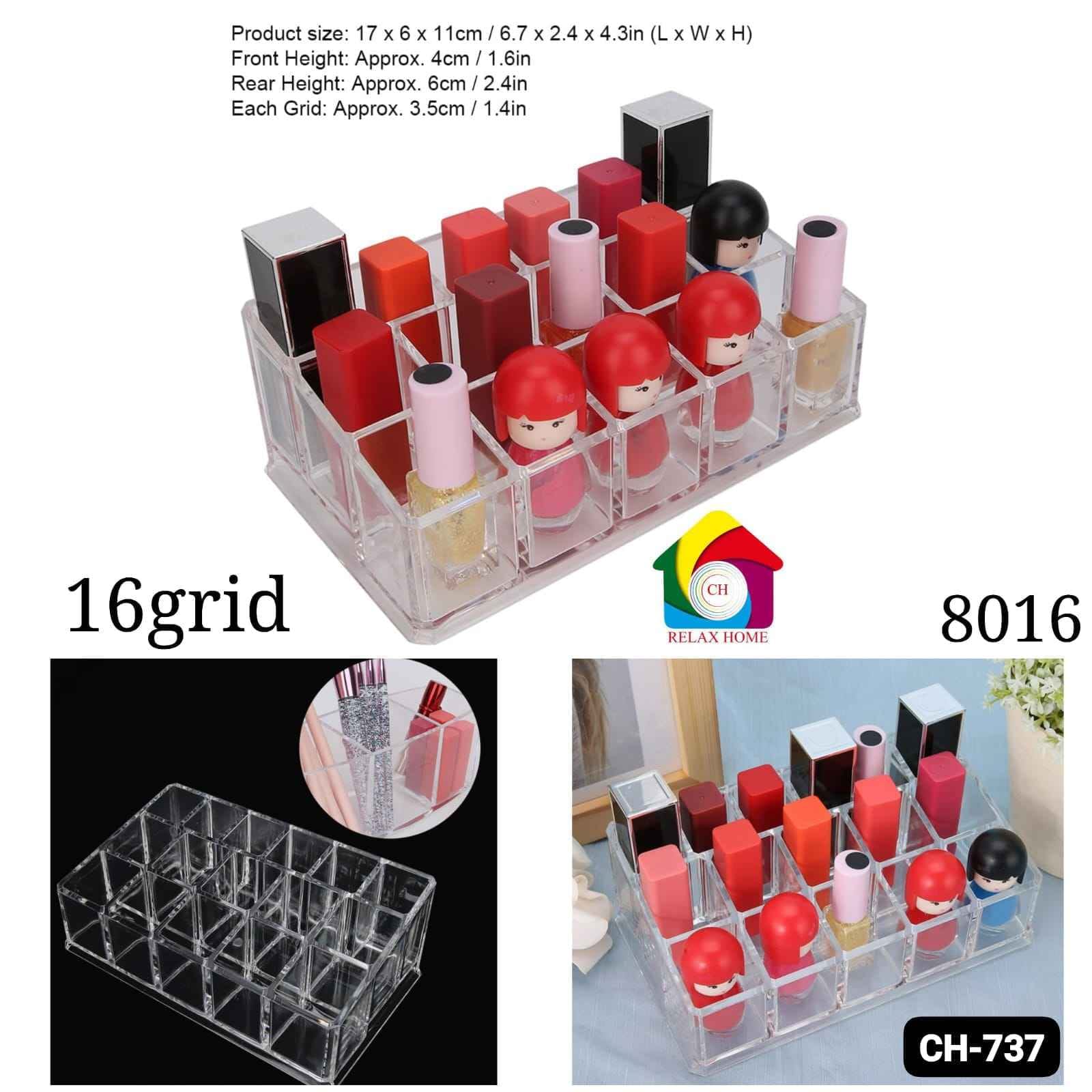 Acrylic 16 Grid Lipstick Stand