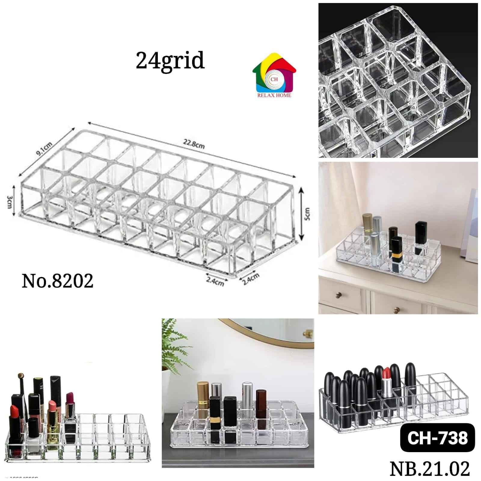 Acrylic 24 Grid Lipstick Stand