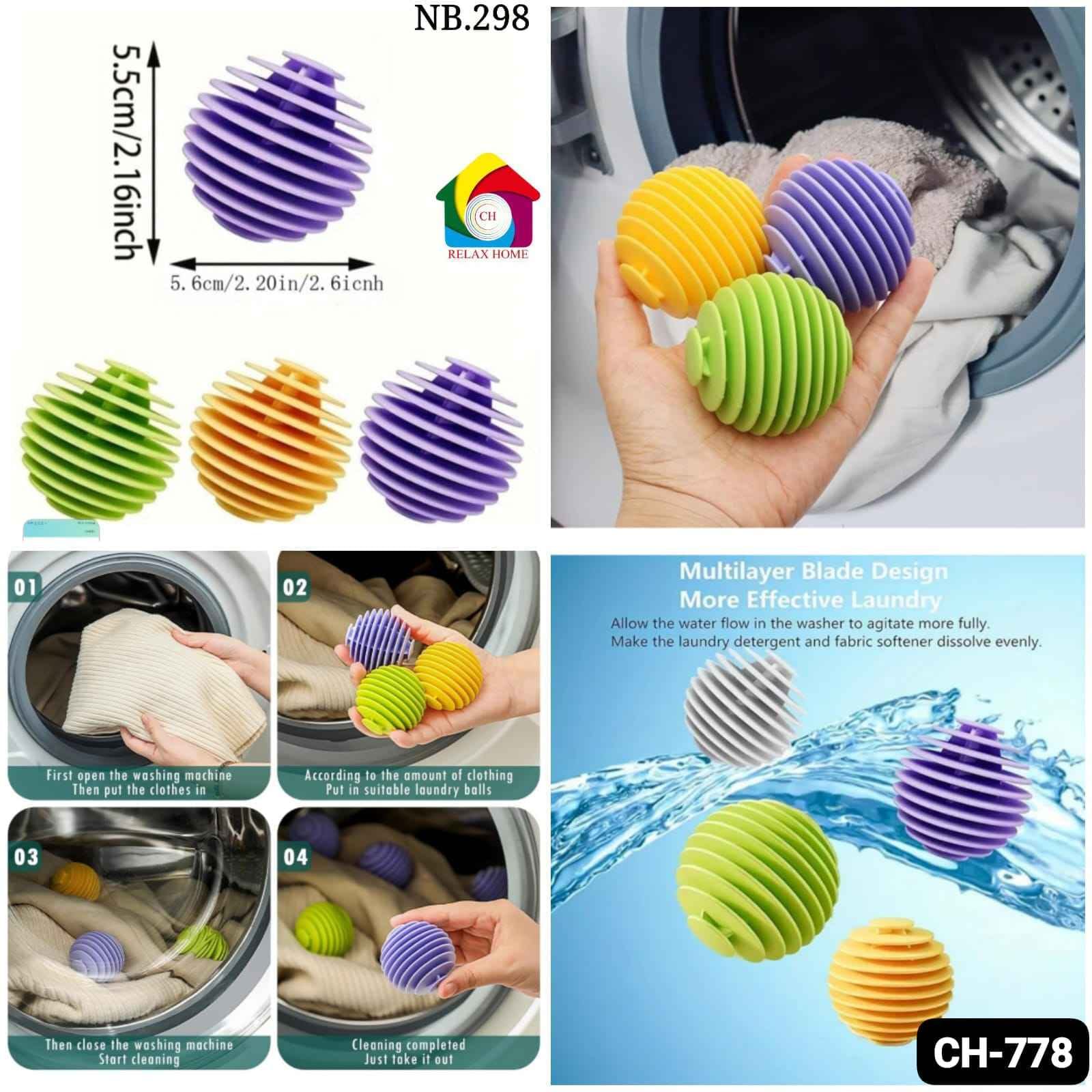 4pcs Laundry Dryer Ball