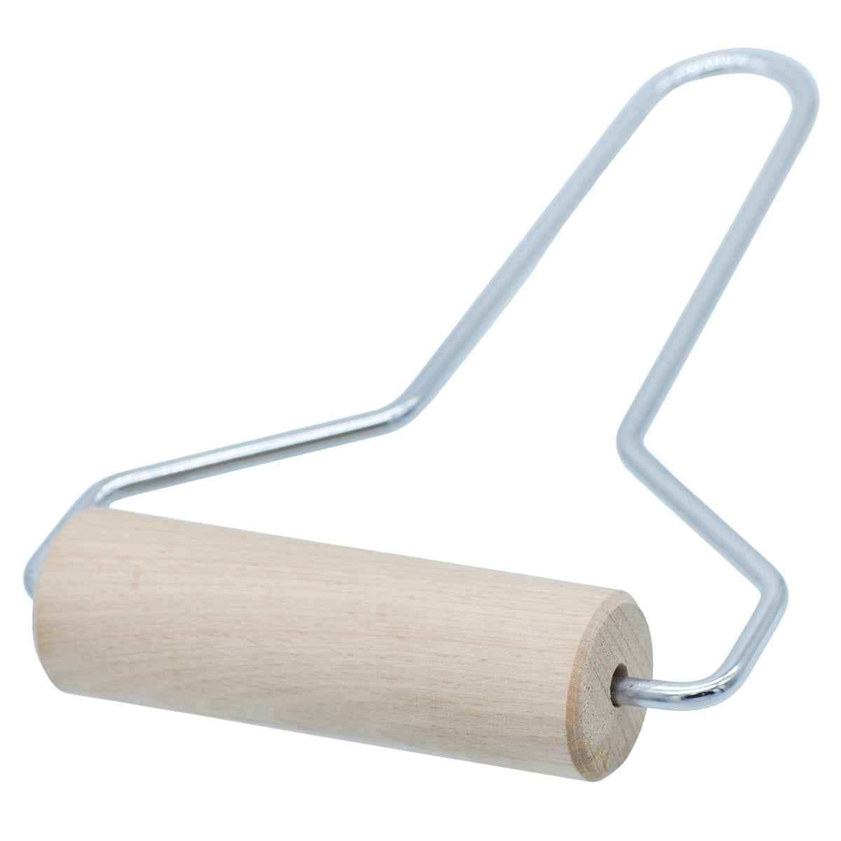 Wooden Clay Rolling Tool with Metal Handle, Pottery Sculpting Roller TN-047
