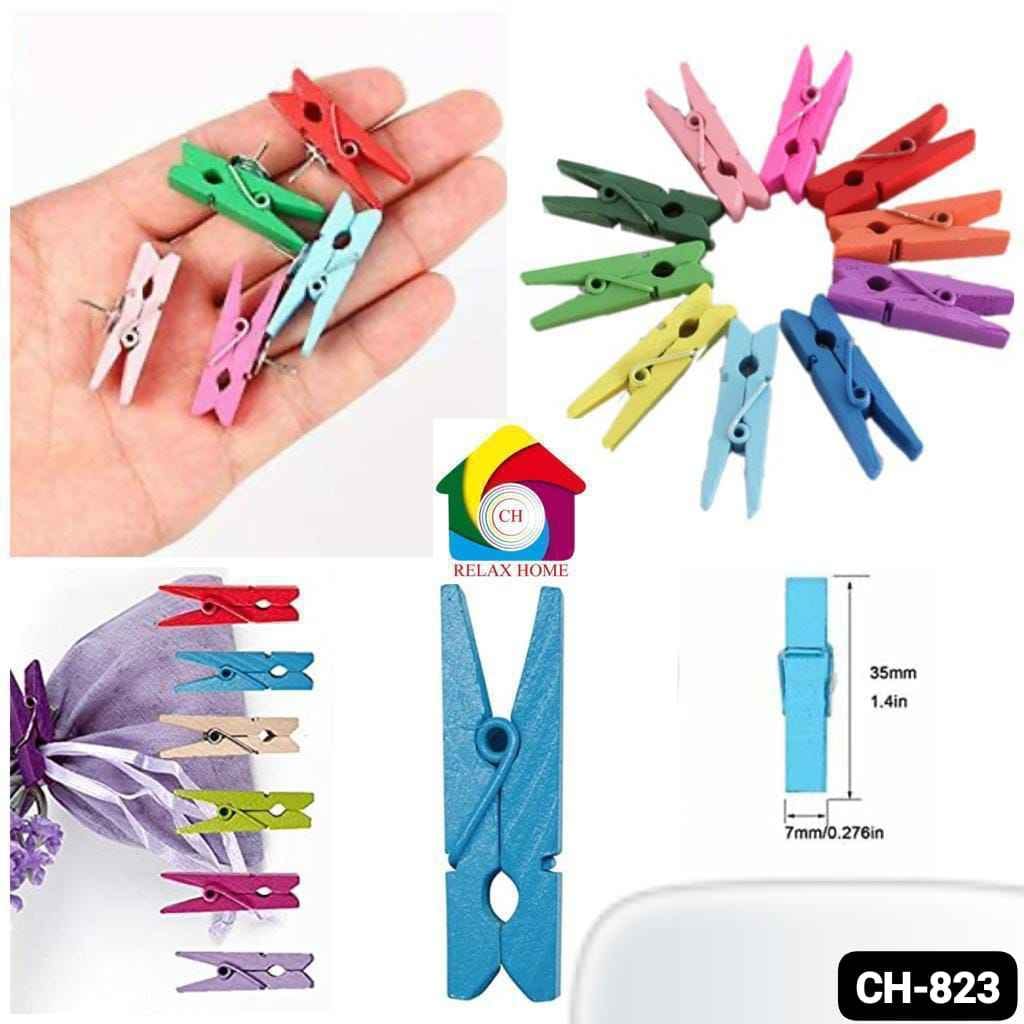 10pcs Colourful Wooden Clips